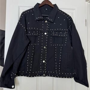Black Jean Jacket with Classic Denim Style
